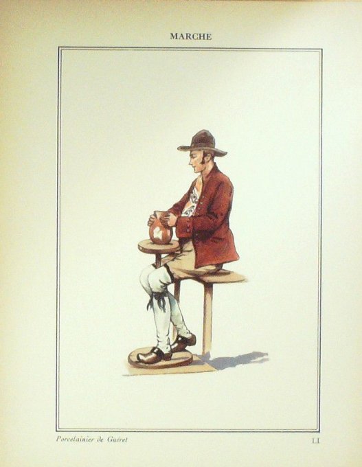 Nouvelle-Aquitaine Limousin Gueret Porcelainier 1920