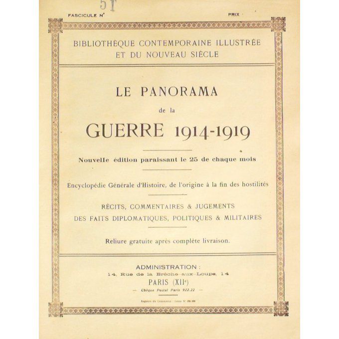 Panorama 1915 n°51-ILES FALKLAND-BUNONCOURT-DESTROYER LE MOLTKE