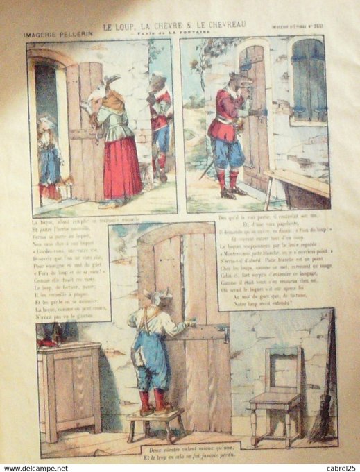 Le Loup La Chevre & Le Chevreau (Pellerin d'epinal)