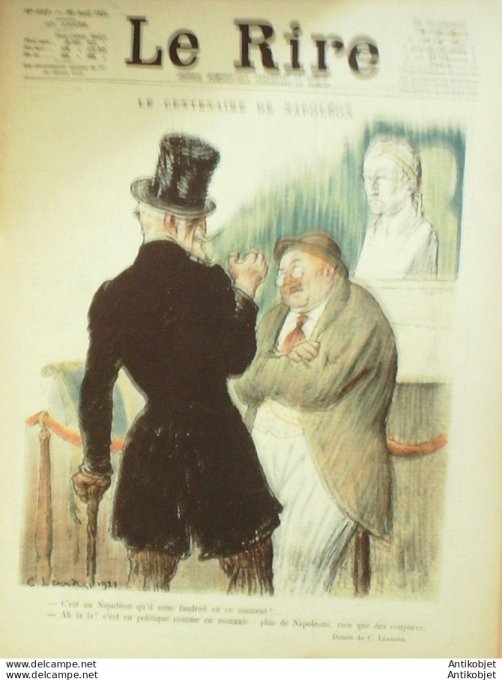 Le Rire 1921-04-30 # 117 Journal humoristique Ed.Originale Napoleon centenaire