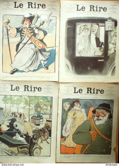 Le Rire 1905 lot 4 revues Barcet Leandre Mirande Malteste Radiguet Carre Galanis Poulbot