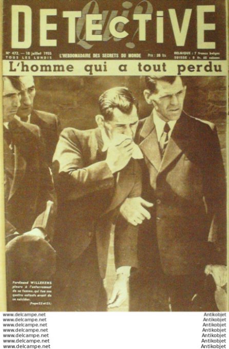 Détective 1955 # 472 Avignon Tullins Tournon Vichy Poët-Laval St Cyprien