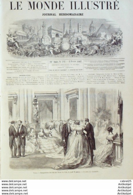 Le Monde illustré 1867 n°512 Egypte Caire Abattoirs La Villette Italie Venise Brest (29)