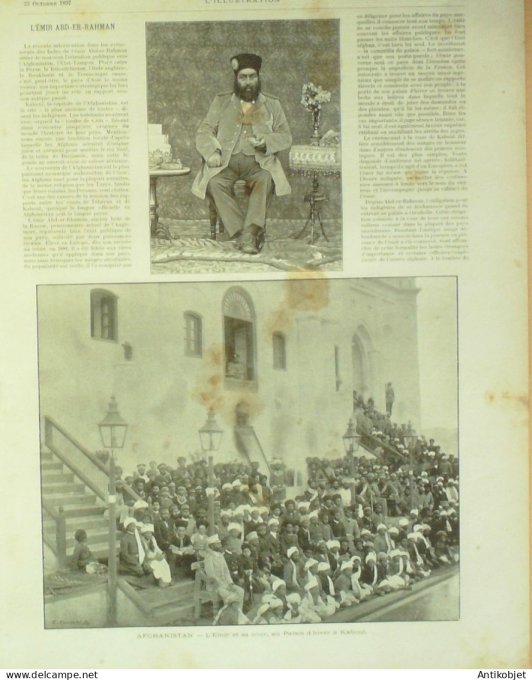 L'illustration 1897 n°2852 Afghanisthan Caboul Emir Abd-Er-Rahman Texas Galveston Eckmuhl Penmarch (