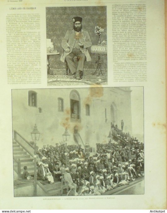 L'illustration 1897 n°2852 Afghanisthan Caboul Emir Abd-Er-Rahman Texas Galveston Eckmuhl Penmarch (