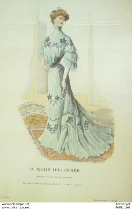 Gravure Mode illustree 1903 # 49 (Old Fashion plate) rare