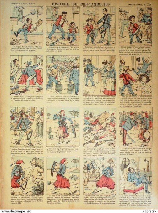 Histoire  de Bibi Tambourin (Pellerin d'epinal)