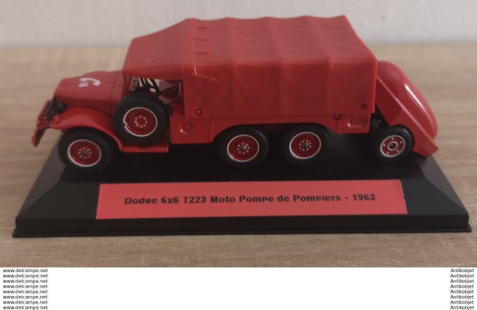 Dodge 6x6 T223 Moto Pompe de Pompiers 1:43 1962