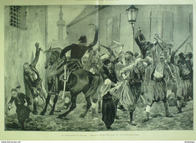 Soleil du Dimanche 1895 n°48 Autun (58) Perraud Turquie Constantinople arméniens