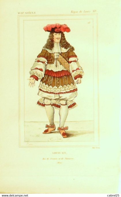 Louis Xiv Roi De France Et Navarre 1670 17ème 1852