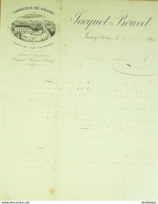Facture Jacquot-Bouvet (Graineterie) 1898 Jussey (70)