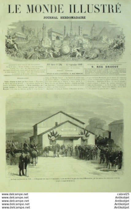 Le Monde illustré 1868 n°596 Mourmelon Chalons (51) Havre (76) St Germain-en-Laye (78)