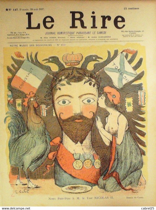Le Rire 1897 n°147 Cadel Léandre Heidbrinck Judge Radiguet Guydo Vaucaire