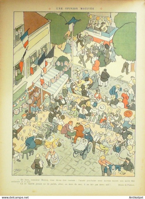 Le Rire 1912-07-20 # 494 Journal humoristique Ed.Originale Millerand badigeonneur