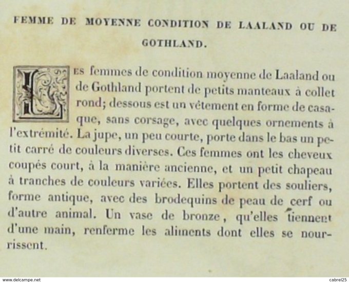 Finlande GOTHLAND LAALAND Villageoises 1859