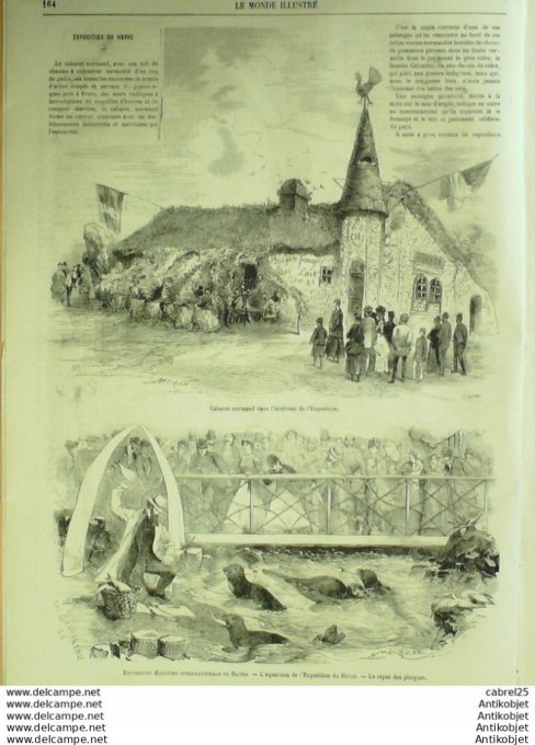 Le Monde illustré 1868 n°596 Mourmelon Chalons (51) Havre (76) St Germain-en-Laye (78)