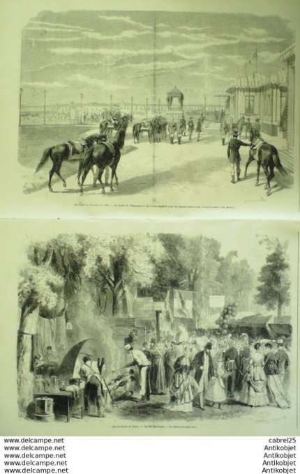 Le Monde illustré 1868 n°596 Mourmelon Chalons (51) Havre (76) St Germain-en-Laye (78)