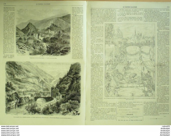 Le Monde illustré 1868 n°596 Mourmelon Chalons (51) Havre (76) St Germain-en-Laye (78)