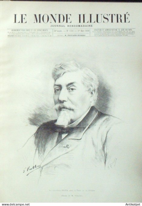 Le Monde illustré 1890 n°1718 Portugal Fisquet d'Antas Allemagne  Berlin Virchow