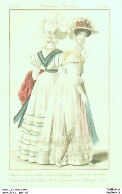 Costume Parisien 1824 # 2265 Fichu en rubans Roje de Jacconat