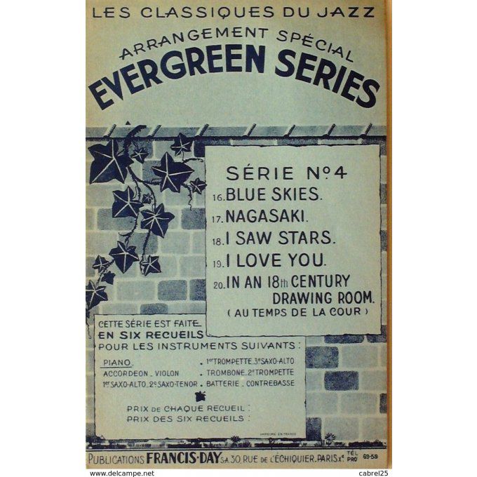 JAZZ pour PIANO-5 TITRES série 4-1940