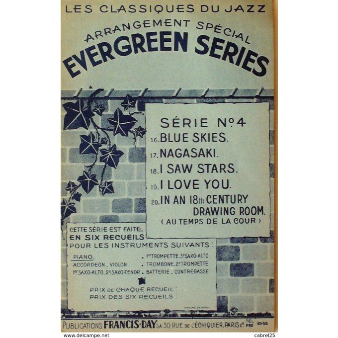 Jazz Pour Piano 5 Titres Série 4 1940