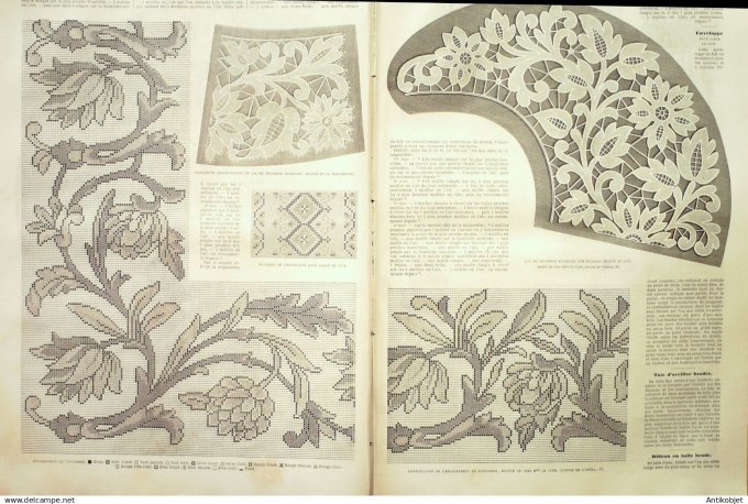 La Mode illustrée journal + gravure associée 1880 #  18