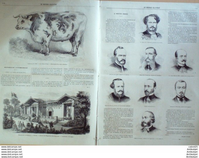 Le Monde illustré 1867 n°517 Expo Suisse Suède Arcueil (94) Costumes Bretons Espagne Mendiants