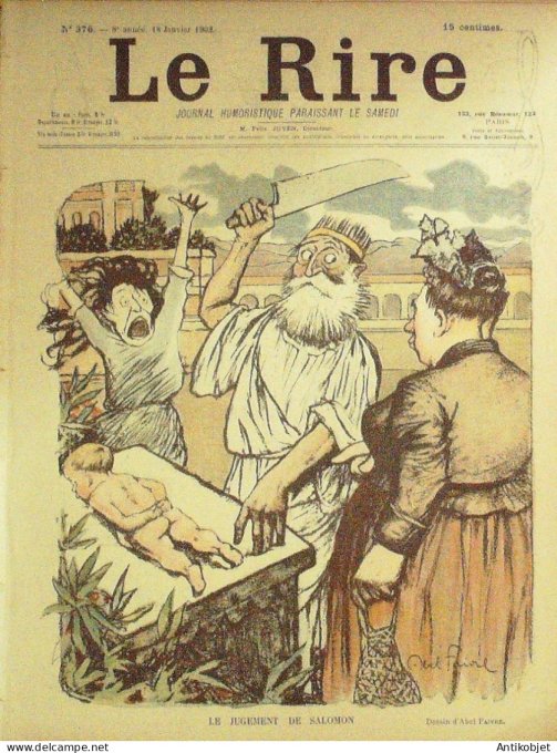 Le Rire 1902-01-18 # 376 Journal humoristique Ed.Originale St-Etienne elections