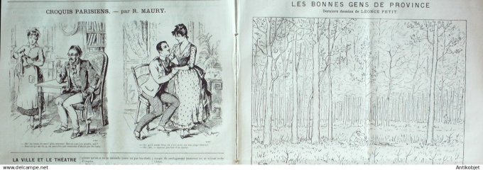 Le Journal Amusant 1885 # 1511 Paris a la mer par Mars