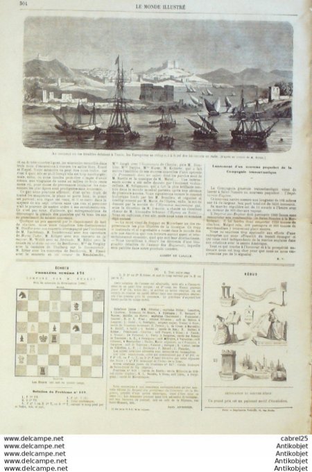 Le Monde illustré 1864 n°369 Algérie Oran Ouled-Sidi-Sirck Geryville Tunisie Tunis Yughktare