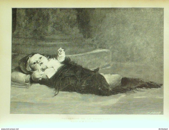 Le Monde illustré 1884 n°1414 Finlande Hamlet au cimetière (Poor Yorick) Shakespeare