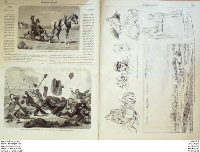Le Monde illustré 1864 n°369 Algérie Oran Ouled-Sidi-Sirck Geryville Tunisie Tunis Yughktare