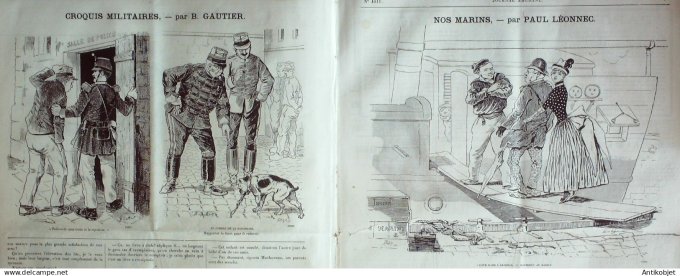 Le Journal Amusant 1885 # 1511 Paris a la mer par Mars