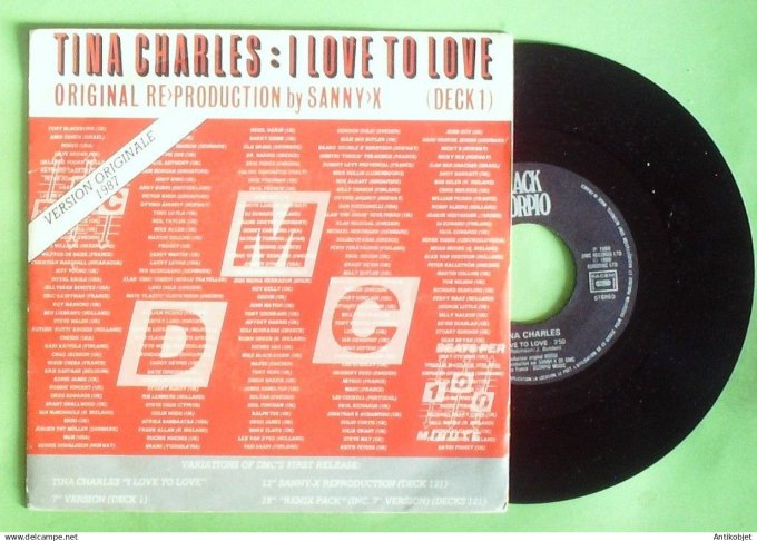 Black Scorpio 45T SP I love to love Tina Charles 1986