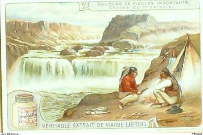 Chromo Liebig Sang  945 Sources de fleuves importantes I (1908)