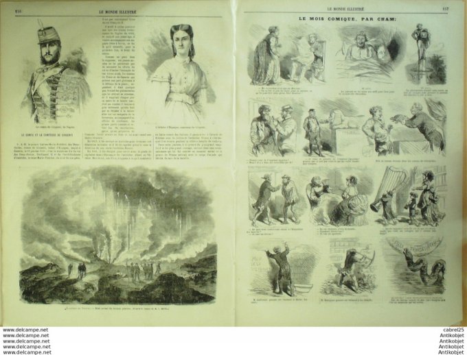 Le Monde illustré 1868 n°595 Le Havre (76) Neuilly (92) Angleterre Ile Dight Ryde Toulon (83) Italie