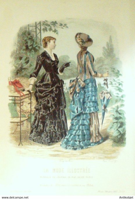 Gravure de mode Gazette de Famille 1889 n°03 (Maison Léoty)