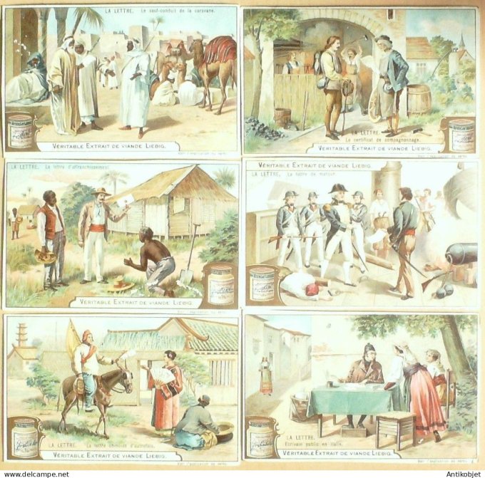 Chromo Liebig Sang  786 La lettre (1904)