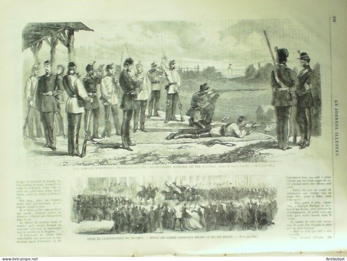 Le journal illustré 1866 n°295 Biarritz (64) St Cloud (92) Luxembourg Egypte inondations