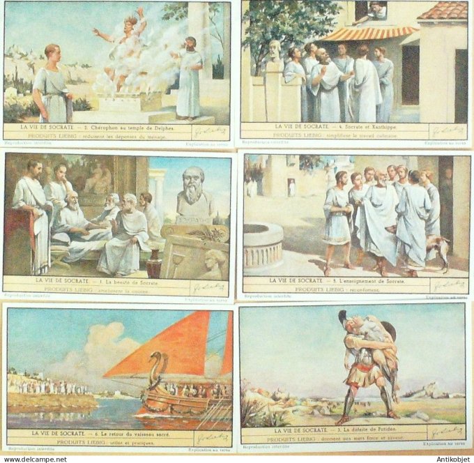 Chromo Liebig Sang 1484 Socrate sa vie (1949)