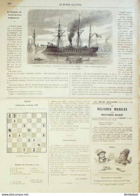 Le Monde illustré 1864 n°371 Marseille (13) Mexique Acapulco Alger Tiaret Tunis Orléans (45) Nantes 