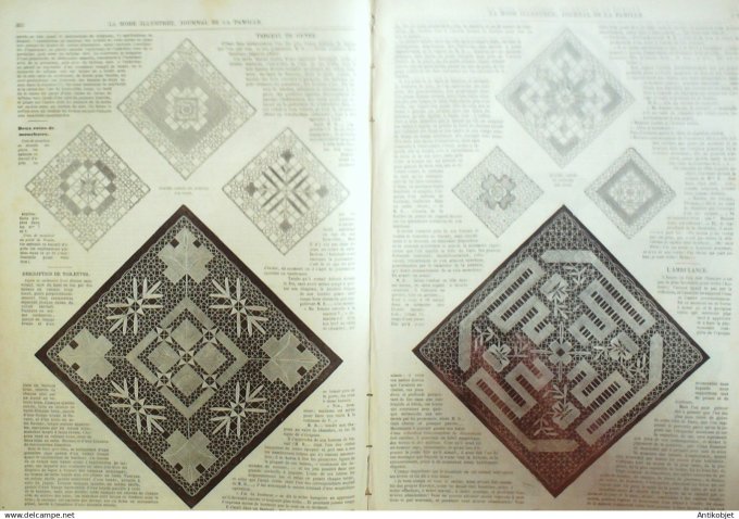 La Mode illustrée journal + gravure associée 1870 # 41