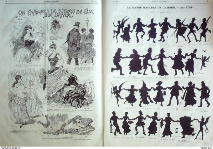 Le Journal Amusant 1884 # 1471 La danse macabre de l'amour par Stop