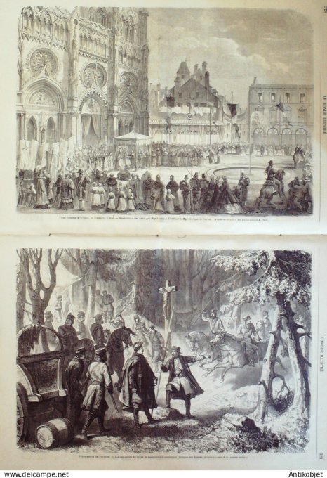 Le Monde illustré 1864 n°371 Marseille (13) Mexique Acapulco Alger Tiaret Tunis Orléans (45) Nantes 