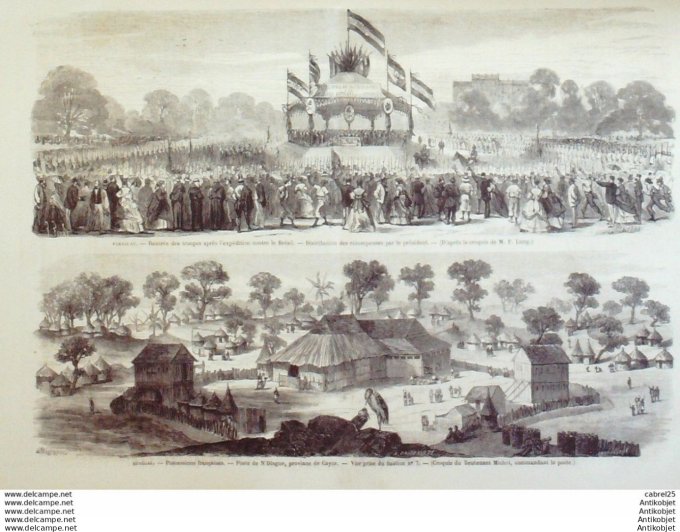 Le Monde illustré 1870 n°677 Tours (37) Espagne Cortes Italie Rome Mont Palantin Paraguay Sénégal N'