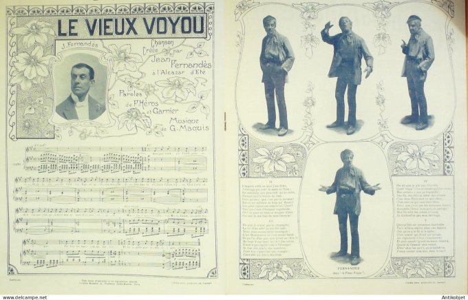 Paris qui chante 1903 n° 49 Baxone Mevisto Fernandès Aël De Ségus Petit Pierrot