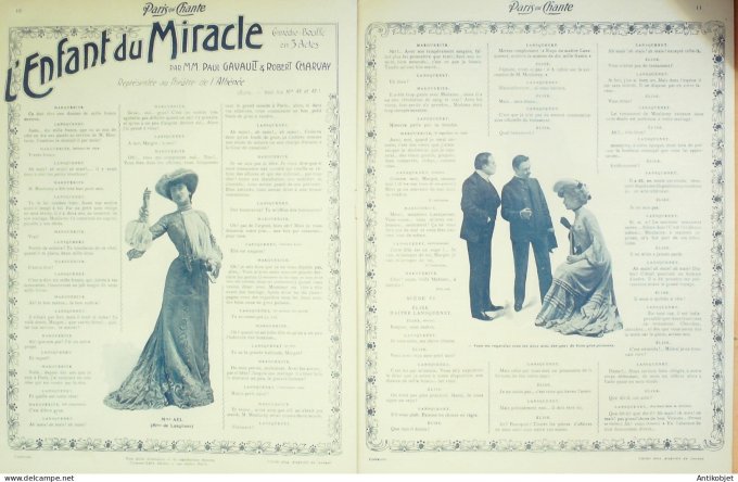 Paris qui chante 1903 n° 49 Baxone Mevisto Fernandès Aël De Ségus Petit Pierrot