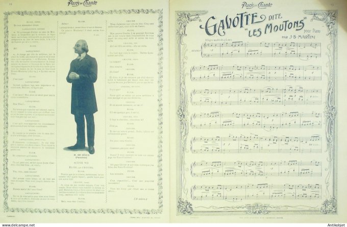 Paris qui chante 1903 n° 49 Baxone Mevisto Fernandès Aël De Ségus Petit Pierrot