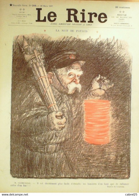 Le Rire 1907 n°216 Pourriol Florès Esquius Radiguet Mirande Léandre Carlègle Goussé